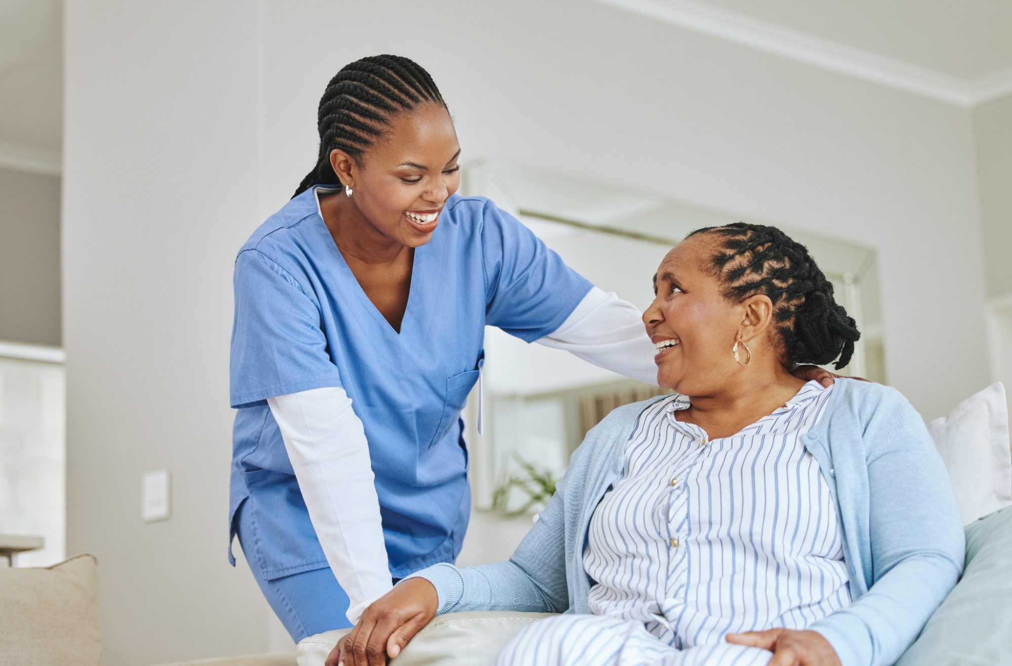 Caregiver providing senior care in Dodge County
